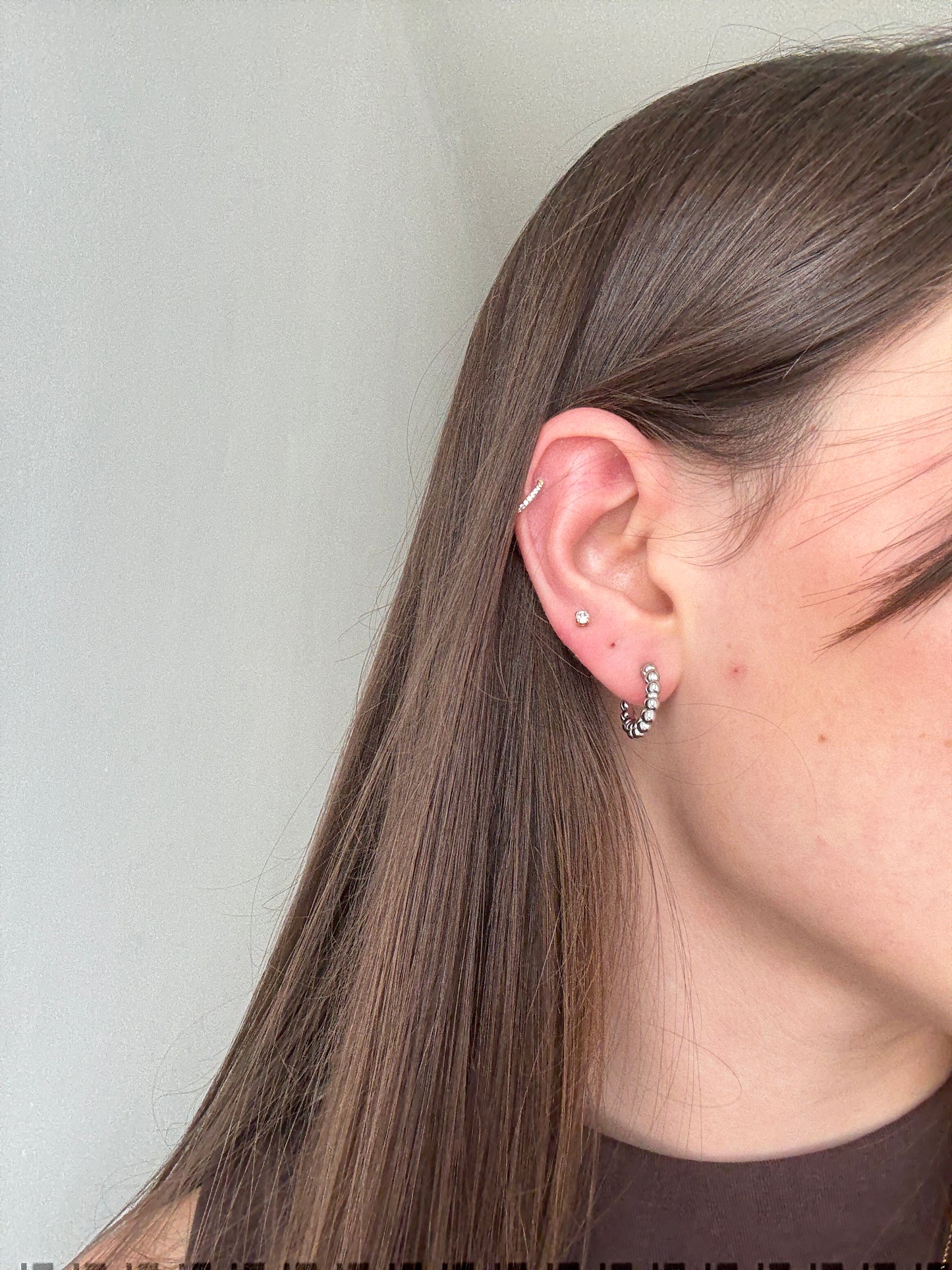 Boucles d'oreilles Aude argentées