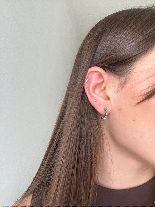 Boucles d'oreilles Aude argentées