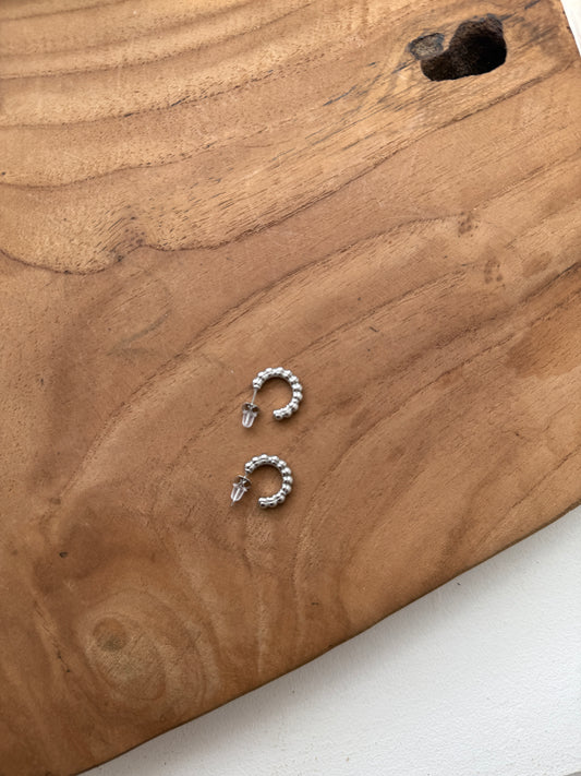 Boucles d'oreilles Aude argentées