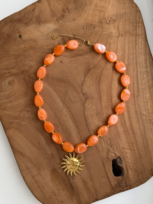 Collier Maïa Orange