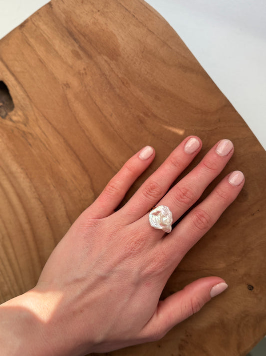 Bague nacré ronde