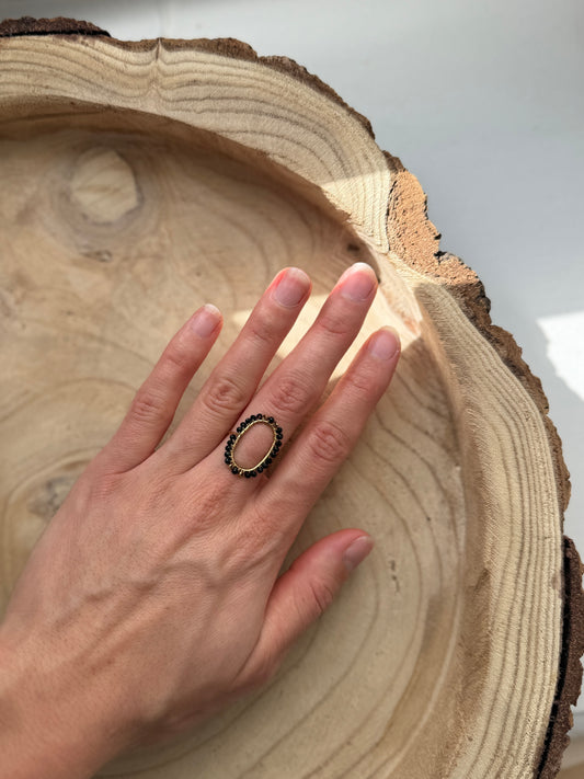 Bague Emilia noire