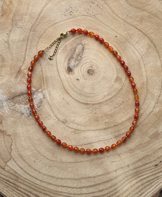Collier Agate rouge